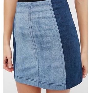 Free people modern femme denim mini skirt